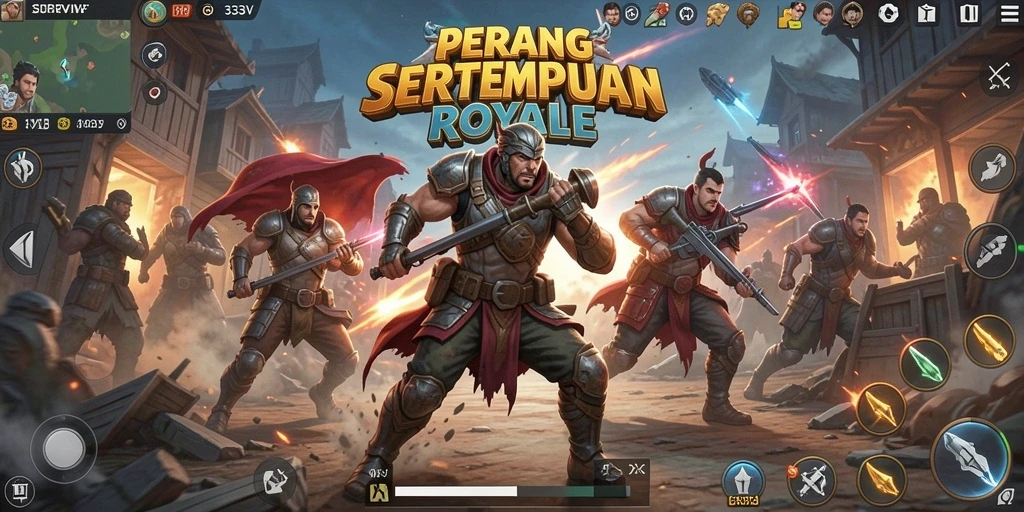 Gameplay intens dan seru di 333V Battle Royale.