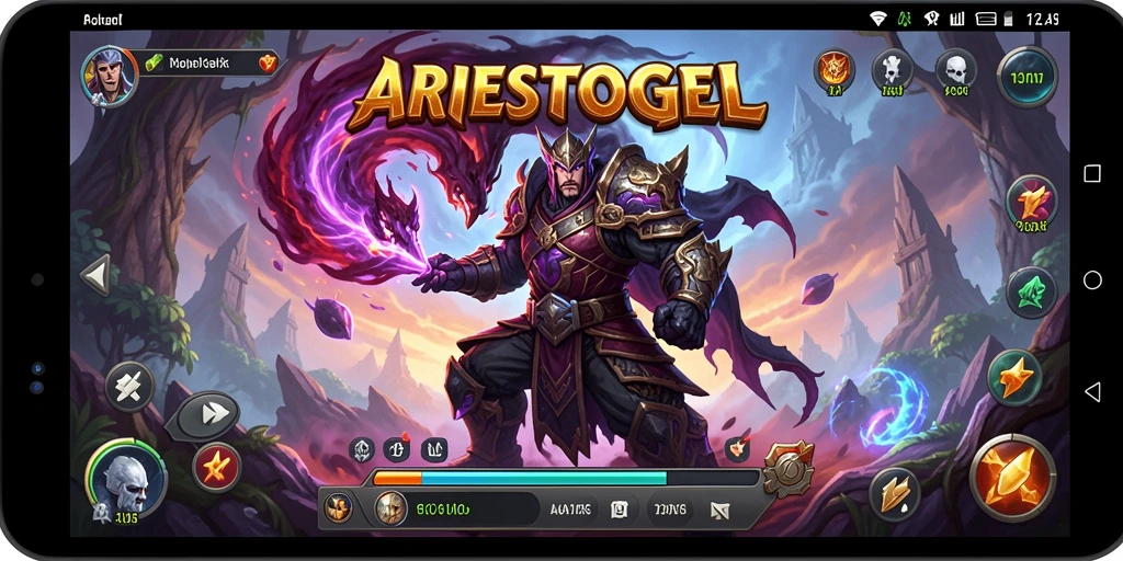Screenshot ARIESTOGEL menunjukkan aksi pertempuran yang intens dan karakter berkualitas tinggi.
