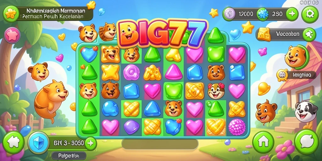 Tampilan gameplay seru dalam BIG77 yang penuh warna.