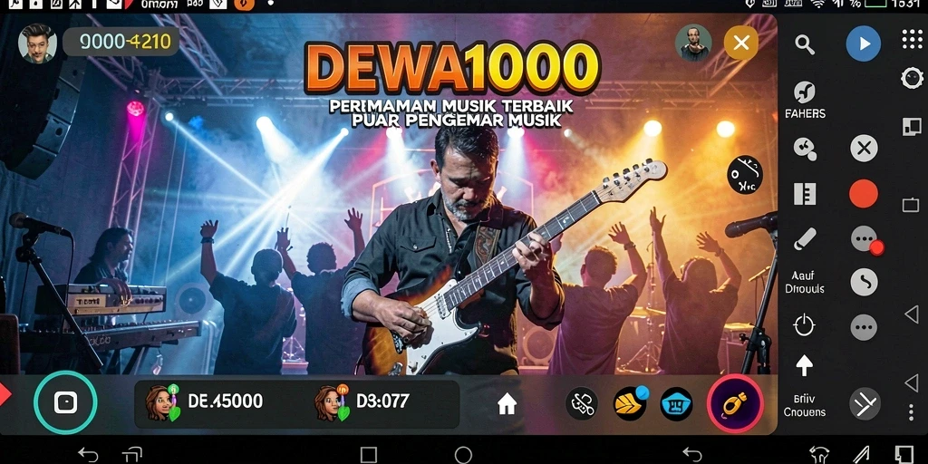 Tampilan gameplay DEWA1000 yang dinamis dan interaktif.