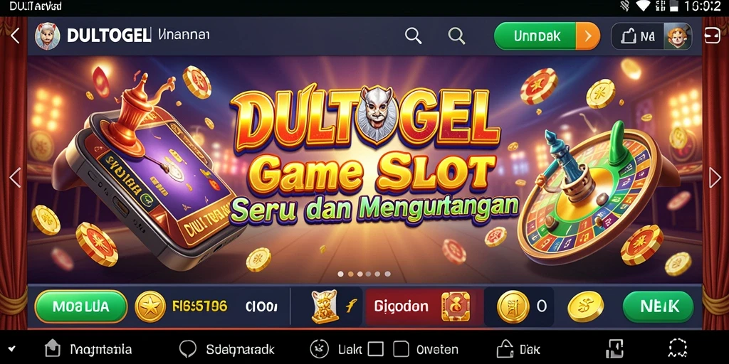 Tampilan gameplay slot DULTOGEL yang menarik dan penuh warna.