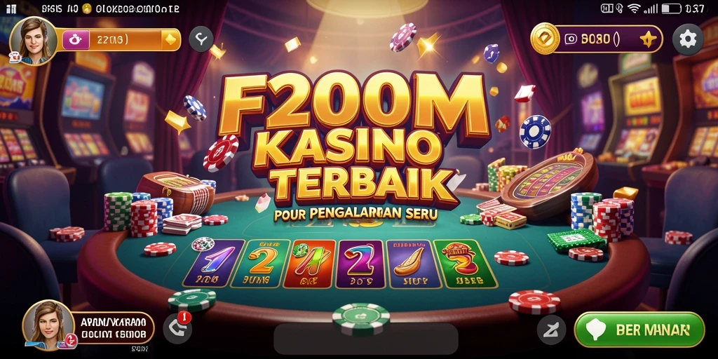 Tampilan menawan dari gameplay Kasino di F200M.