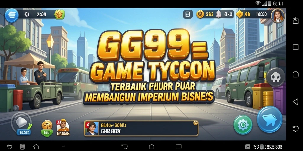 Tampilan gameplay GG99 menunjukkan seorang pengusaha dalam aksi membangun bisnis.