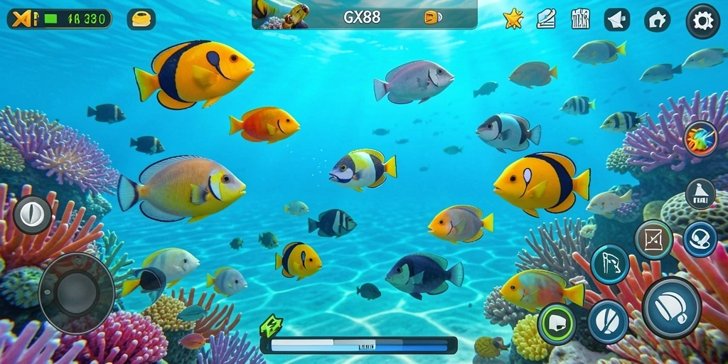 Tangkapan ikan seru dalam aksi gameplay GX88.