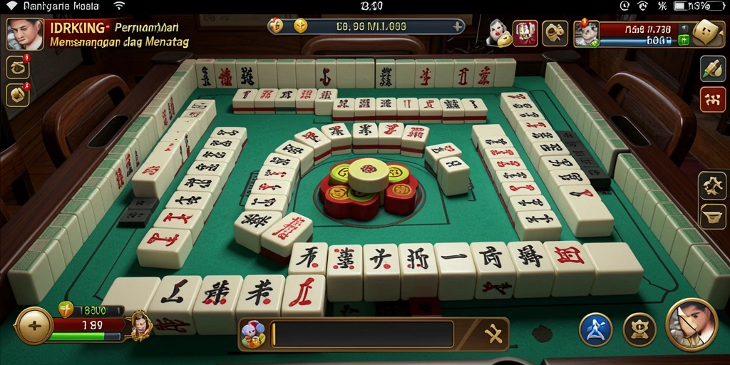 Screenshot <strong>IDRKING</strong> menunjukkan gameplay Mahjong yang menarik dan penuh warna.