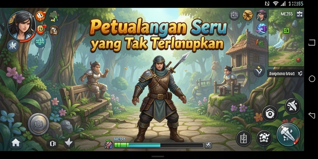 Gameplay ME355 yang menampilkan aksi petualangan seru.