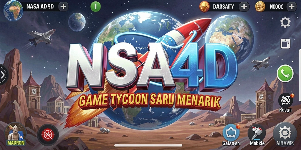 Tampilan gameplay Tycoon yang menarik dan mendebarkan dari NASA4D.
