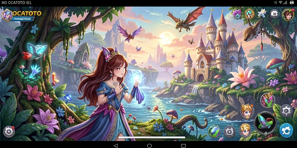 Tampilan gameplay OCATOTO yang memukau dan penuh aksi petualangan.