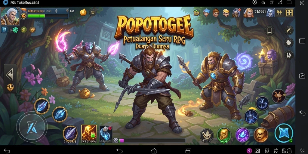 Tampilan gameplay RPG yang menegangkan dalam POPOTOGEL.