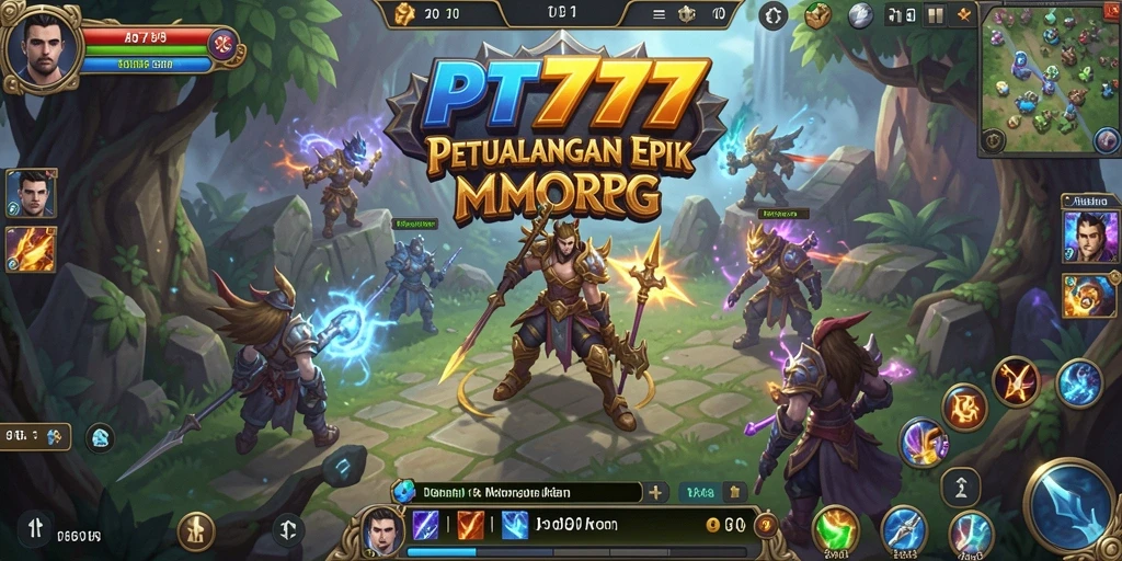 Gameplay PT777 yang menarik dengan aksi pertempuran MMORPG.
