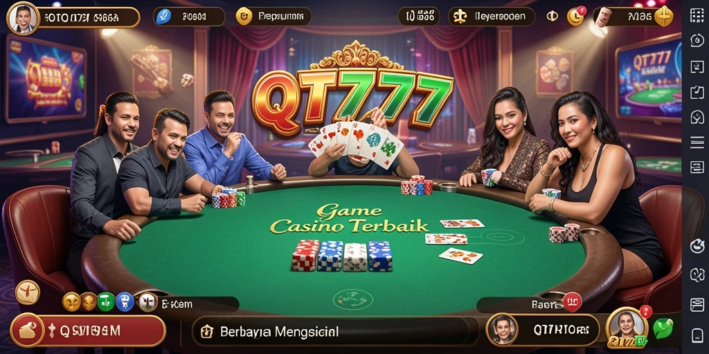 Tampilan gameplay Live Casino QT777 yang menarik dan mendebarkan.