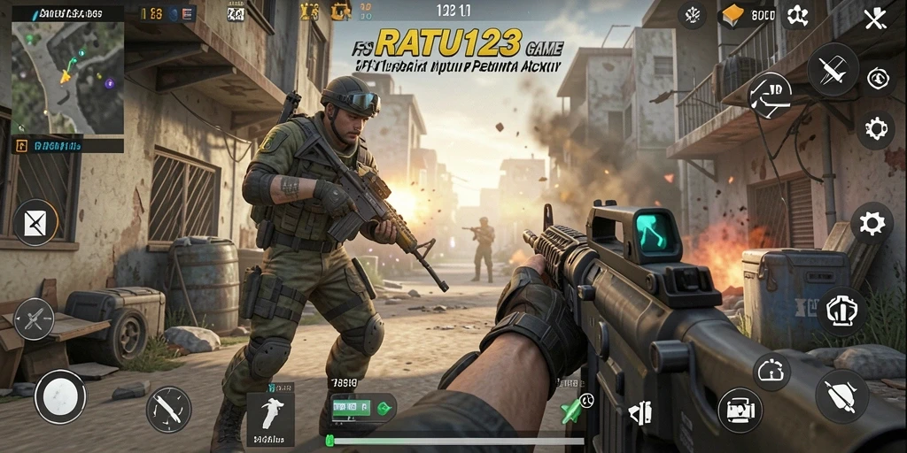 Screenshot gameplay yang menampilkan aksi seru di RATU123.