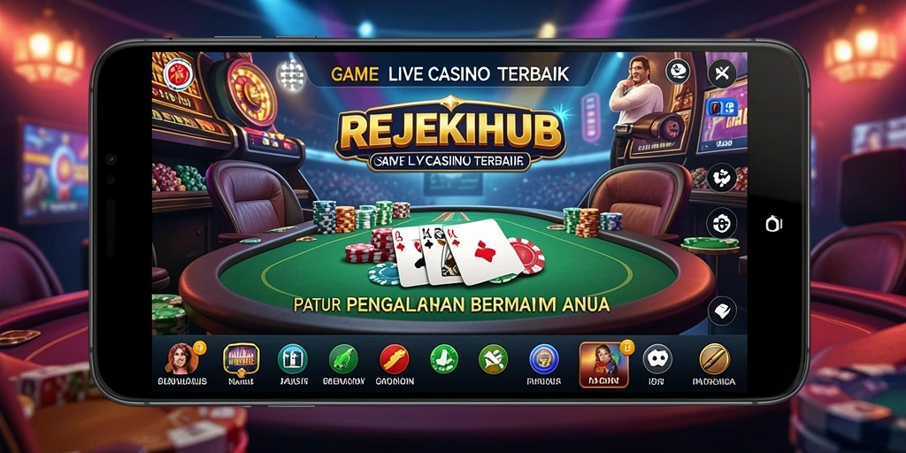 Tampilan gameplay menarik di aplikasi Live Casino REJEKIHUB.