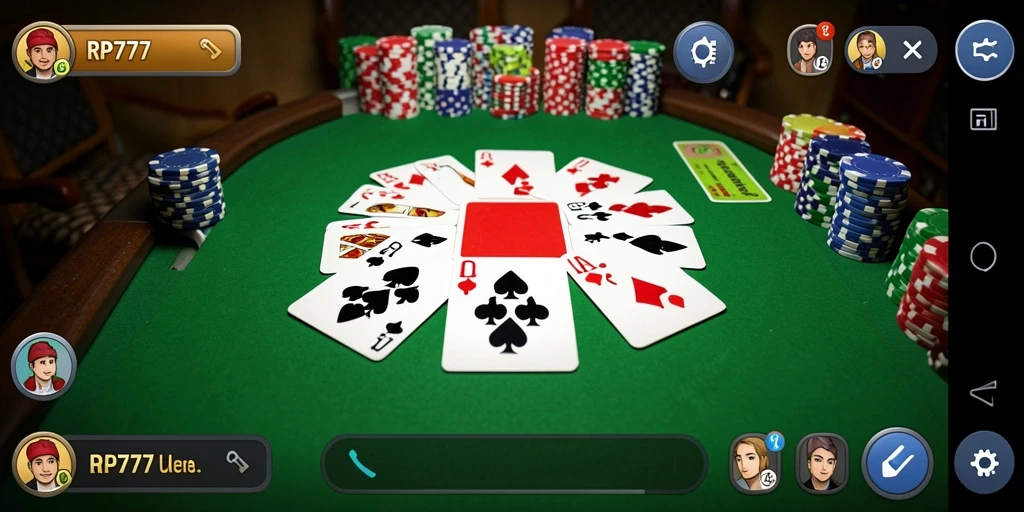 Screenshot gameplay Gaple yang seru di RP777.