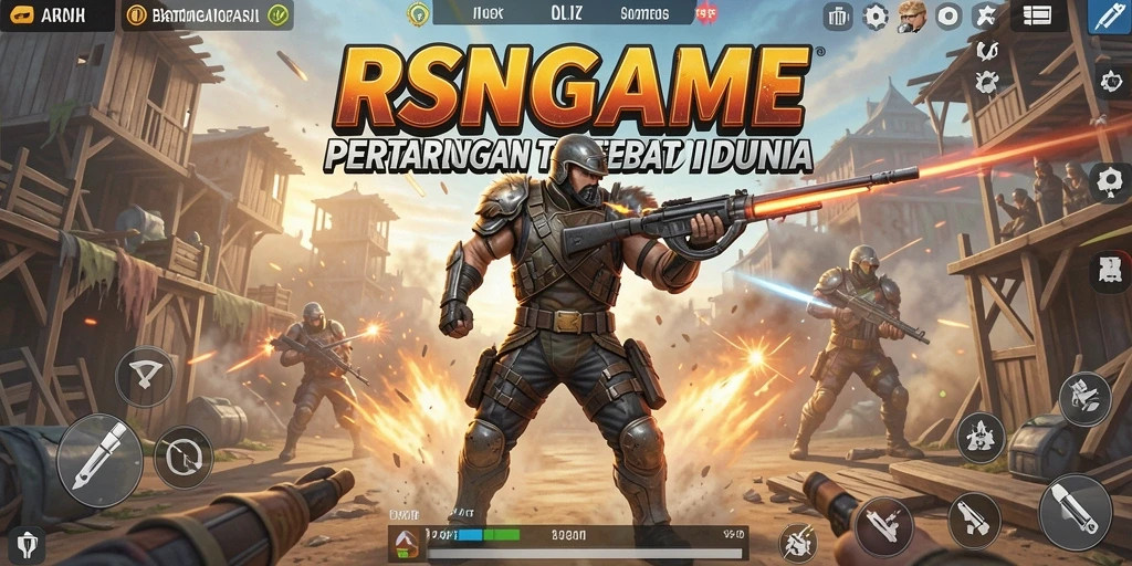 Gameplay RSNGAME yang mendebarkan dan seru dalam genre Battle Royale.