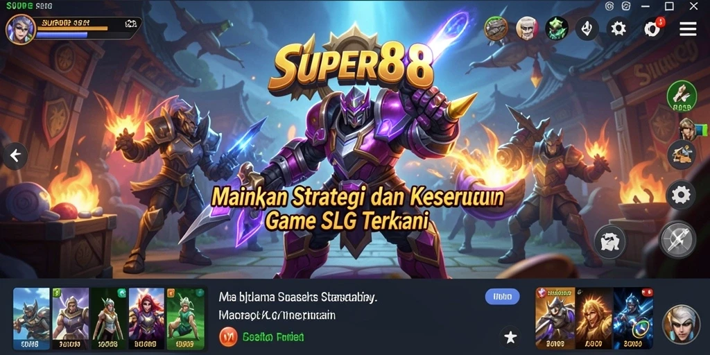 Screenshot SUPER88 menampilkan aksi strategi yang intens dan kolaborasi pemain.