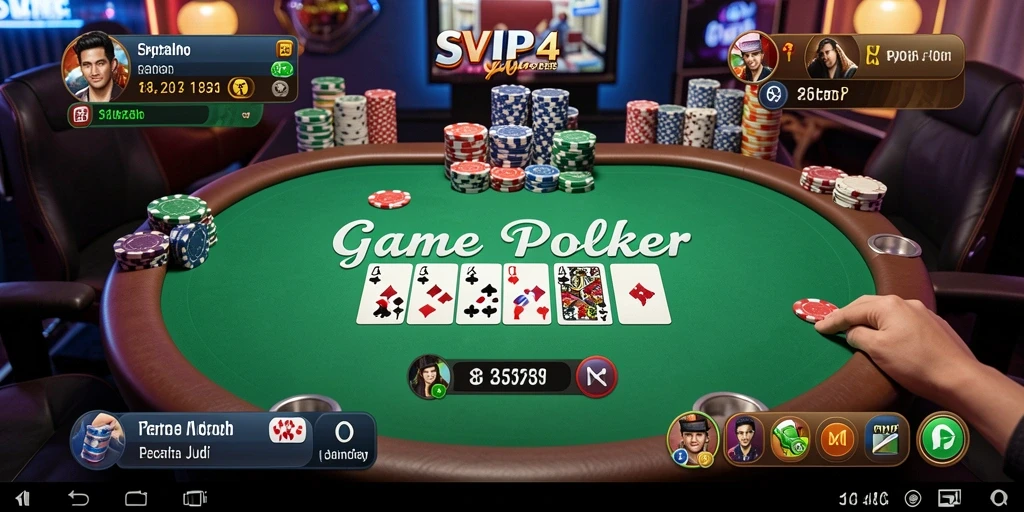 Tampilan gameplay poker yang seru dan menantang di SVIP4.